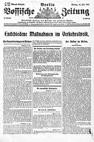 Vossische Zeitung vom 14.07.1919
