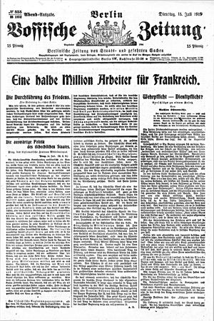 Vossische Zeitung vom 15.07.1919