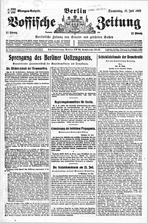 Vossische Zeitung on Jul 17, 1919