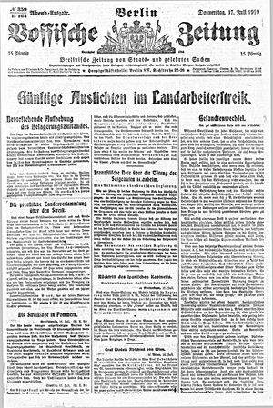 Vossische Zeitung vom 17.07.1919