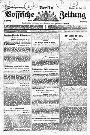 Vossische Zeitung vom 21.07.1919