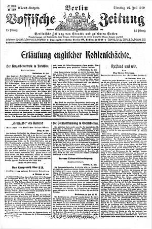 Vossische Zeitung vom 22.07.1919