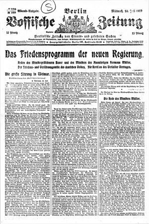 Vossische Zeitung vom 23.07.1919