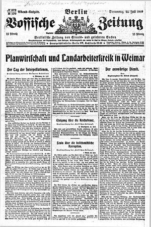 Vossische Zeitung vom 24.07.1919
