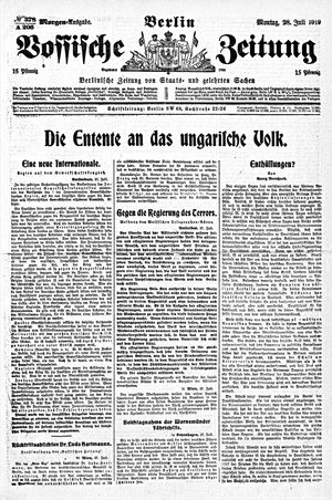 Vossische Zeitung vom 28.07.1919