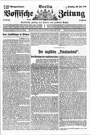 Vossische Zeitung on Jul 29, 1919