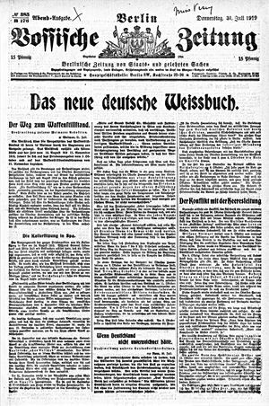 Vossische Zeitung on Jul 31, 1919