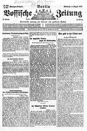 Vossische Zeitung vom 06.08.1919