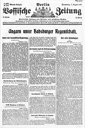 Vossische Zeitung vom 07.08.1919