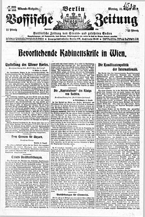 Vossische Zeitung vom 11.08.1919