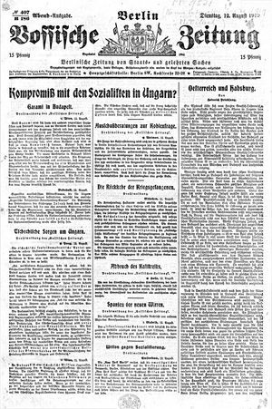 Vossische Zeitung vom 12.08.1919