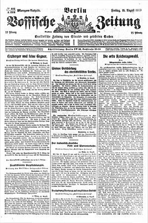 Vossische Zeitung vom 15.08.1919