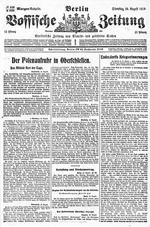 Vossische Zeitung vom 19.08.1919