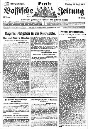 Vossische Zeitung vom 26.08.1919