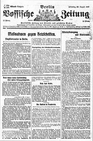 Vossische Zeitung vom 26.08.1919