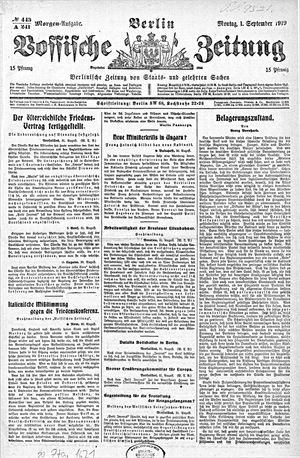 Vossische Zeitung vom 01.09.1919