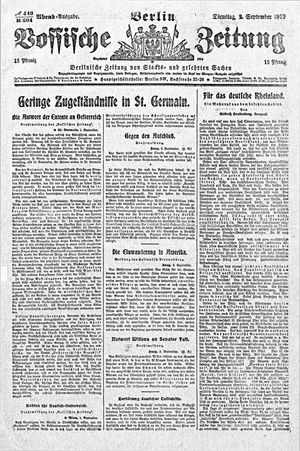Vossische Zeitung vom 02.09.1919