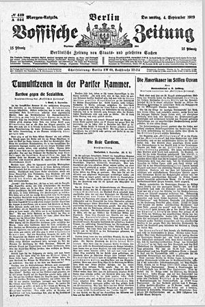 Vossische Zeitung vom 04.09.1919