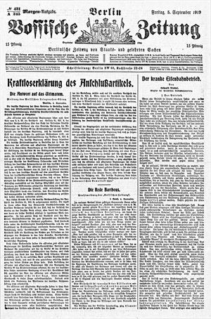 Vossische Zeitung vom 05.09.1919