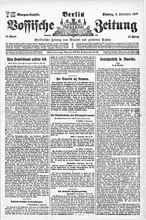Vossische Zeitung vom 09.09.1919