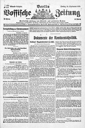 Vossische Zeitung vom 12.09.1919