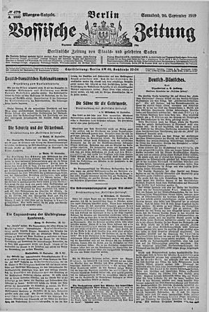 Vossische Zeitung vom 20.09.1919