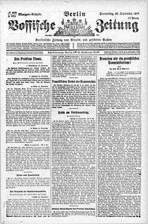 Vossische Zeitung vom 25.09.1919
