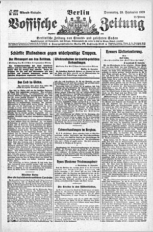 Vossische Zeitung vom 25.09.1919