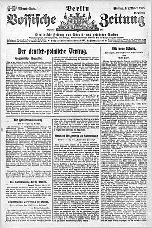 Vossische Zeitung on Oct 3, 1919