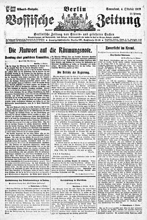 Vossische Zeitung vom 04.10.1919