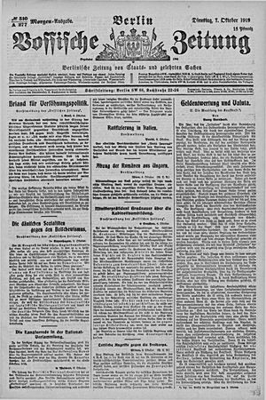 Vossische Zeitung vom 07.10.1919