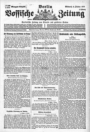 Vossische Zeitung vom 08.10.1919