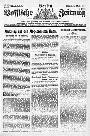 Vossische Zeitung vom 08.10.1919