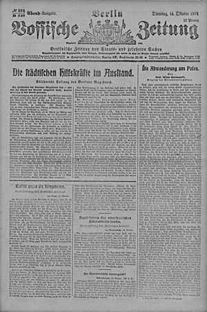 Vossische Zeitung vom 14.10.1919
