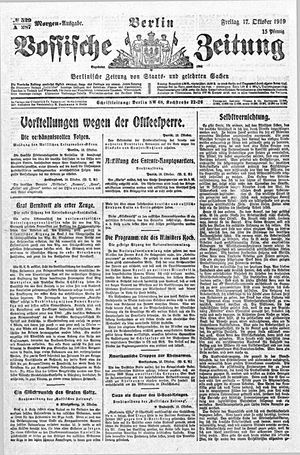 Vossische Zeitung vom 17.10.1919