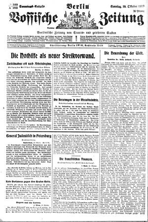 Vossische Zeitung vom 19.10.1919
