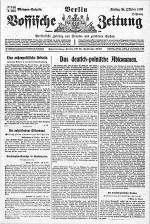 Vossische Zeitung on Oct 24, 1919