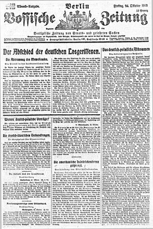 Vossische Zeitung vom 24.10.1919