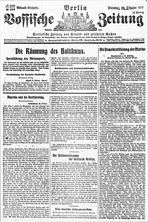 Vossische Zeitung vom 28.10.1919