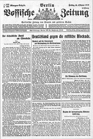 Vossische Zeitung vom 31.10.1919