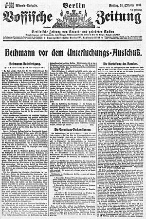 Vossische Zeitung vom 31.10.1919
