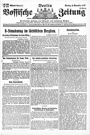 Vossische Zeitung vom 03.11.1919