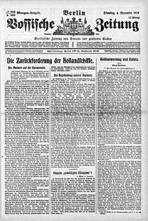 Vossische Zeitung vom 04.11.1919
