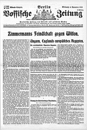 Vossische Zeitung vom 05.11.1919