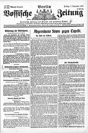 Vossische Zeitung vom 07.11.1919