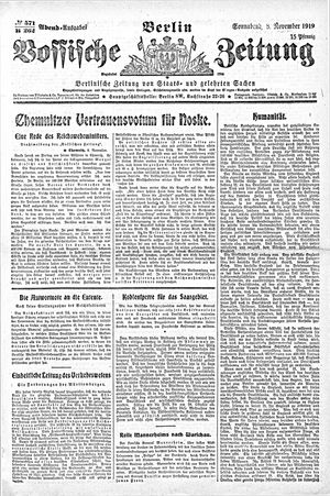 Vossische Zeitung vom 08.11.1919