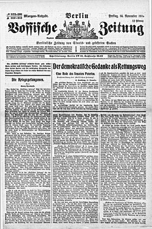 Vossische Zeitung vom 14.11.1919
