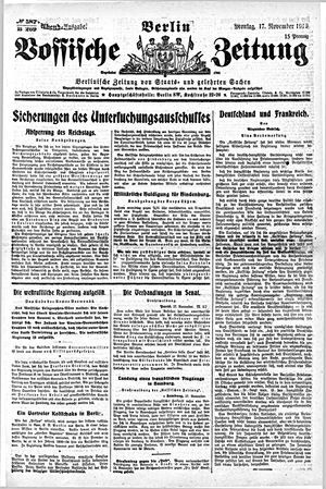 Vossische Zeitung vom 17.11.1919