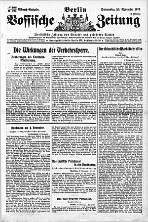 Vossische Zeitung vom 20.11.1919