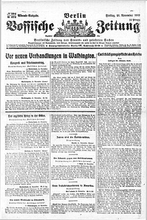 Vossische Zeitung vom 21.11.1919